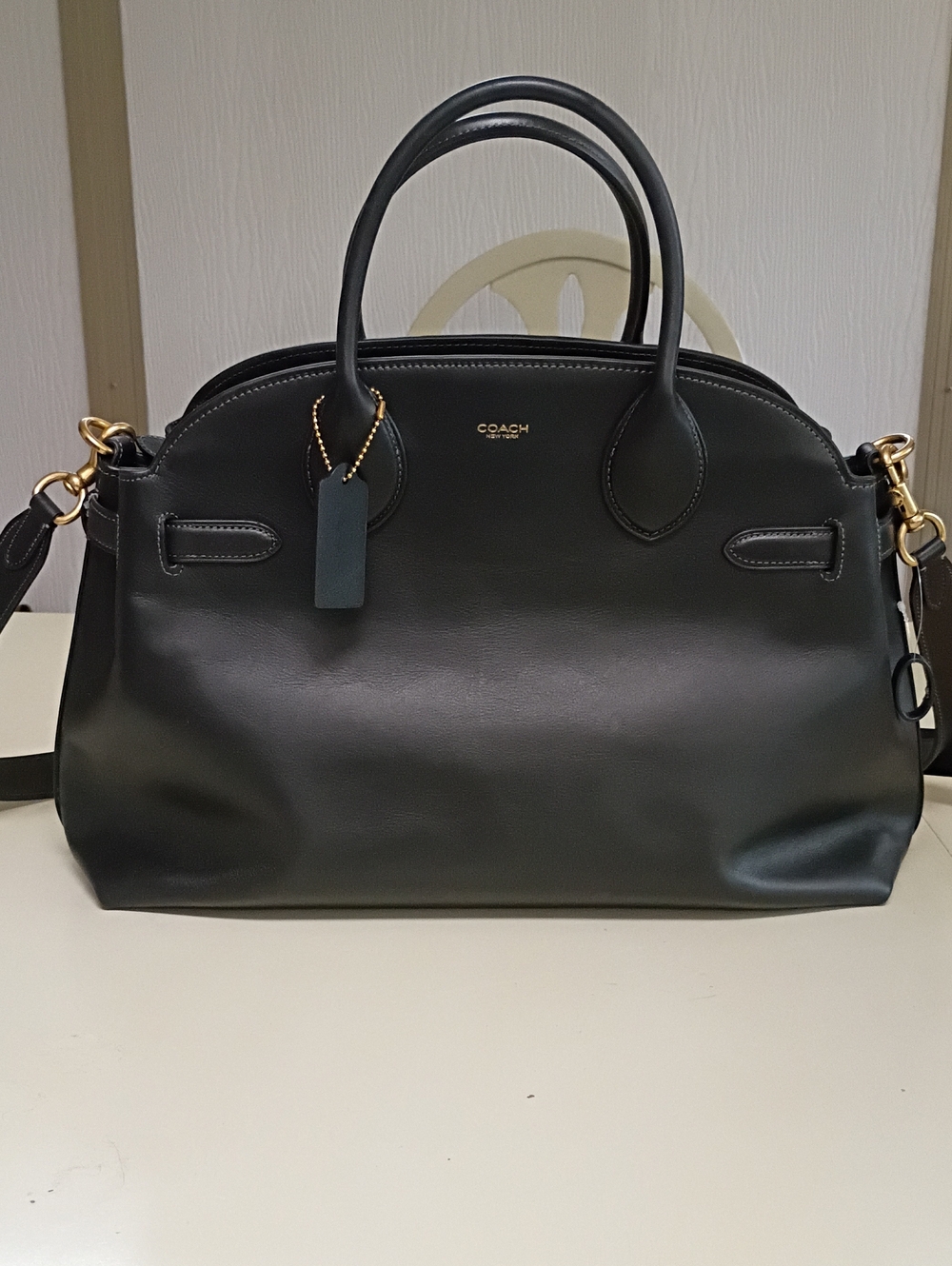 Coach Soft Empire Leather Carryall Satchel Handle Bag 40